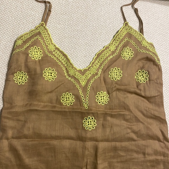 Zara linen embroidered slip dress - Picture 3 of 4